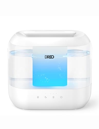 Dreo Luftbefeuchter für Schlafzimmer, Top Fill 4L Supersized Cool Mist Humidifier mit Öl-Diffusor und Nachtlicht, 32H Laufzeit, Leise Ultraschall-Luftbefeuchter für Baby-Kinderzimmer und Pflanzen