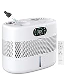 Luftbefeuchter für große Räume bis ca. 56m² verdunster Luftbefeuchter Ohne Sprühnebel 7,6L Top Fill Luftbefeuchter bis 40H, Fernsteuerbares Humidifier mit 45dB Leise für Schlafzimmer